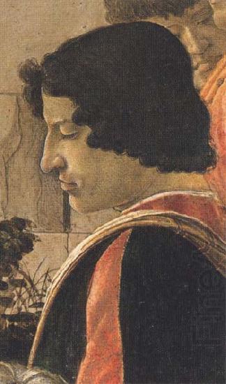 Sandro Botticelli Man in a short black tunic,standing on the right china oil painting image
